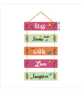 Home Quote Decorative Wall Art Wooden Wall Hanger for Living Room | Bedroom | Gifts | Wall Hangings for Home Decoration | Modern Decor Items | Artworks Art Piece (WH_6604N), Set of 6 - Decor Mantra